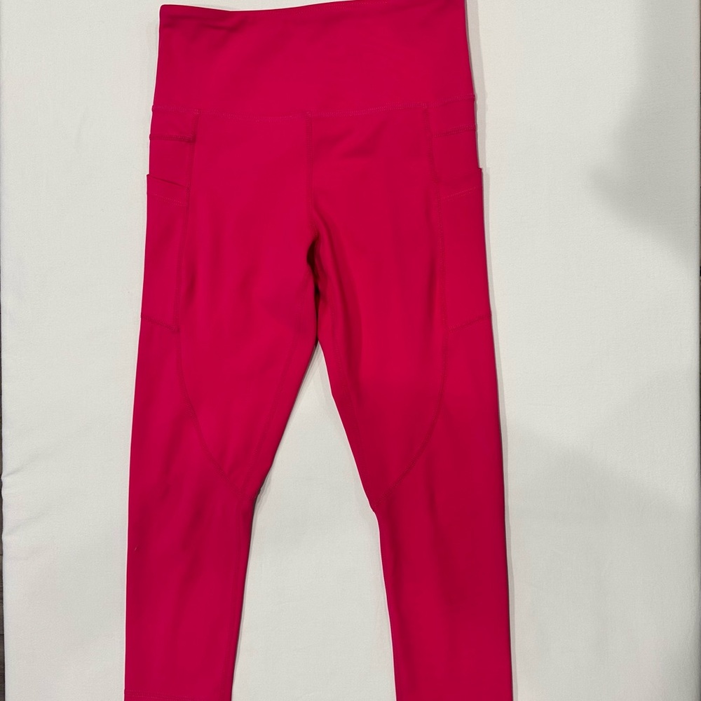 ZYIA Active Light and Tight 7/8 Pink Leggings EUC
